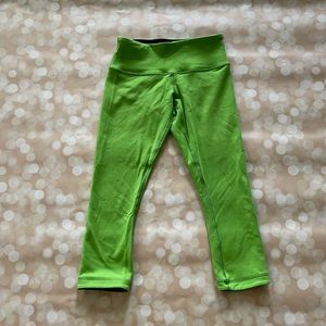 Green Lululemon Capris